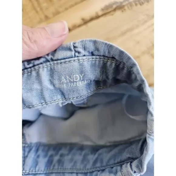 Fidelity Andy Paper Bag Wide Leg Pants Women's Size 27 Made in USA 100% Lycell - Picture 7 of 14